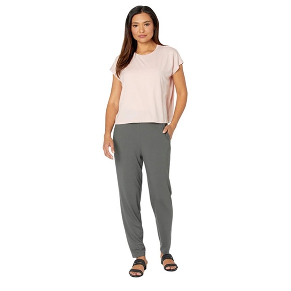 Eileen Fisher Pants - Eileen Fisher Viscose Slim Slouchy Ankle Pants